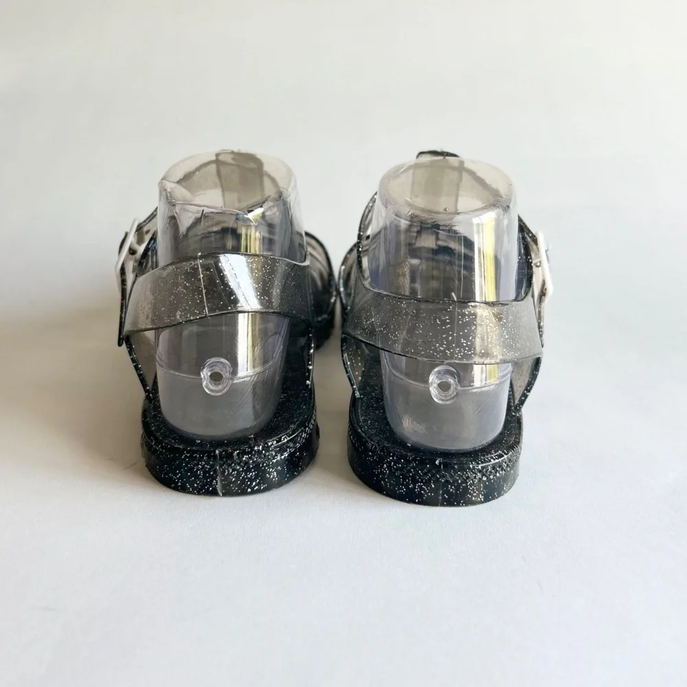Unbranded Transparent Silver Jelly Ankle Strap Sandals size 6 - Picture 8 of 14